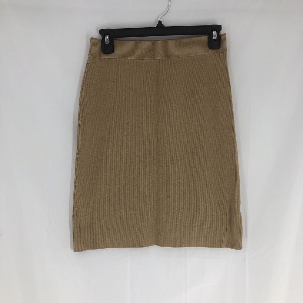 Banana Republic Sweater Knit Pencil Skirt Tan Size XS Minimalist Classic Career